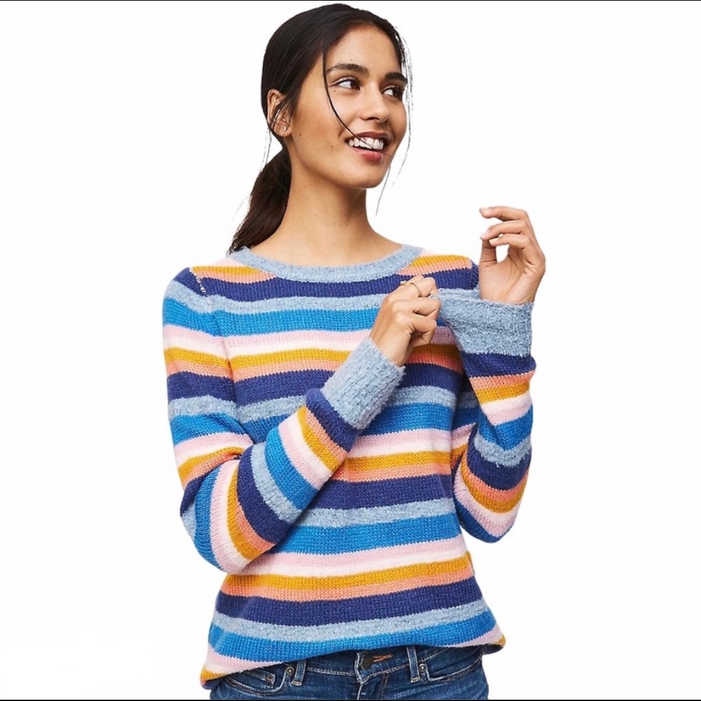 LOFT Striped soft sweater - Picture 1 of 10